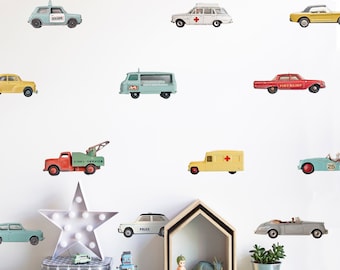 Vintage Toy Cars Wall Stickers