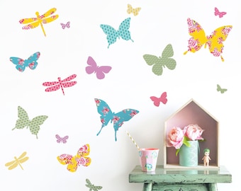 Shanghai Butterfly Fabric Wall Decals