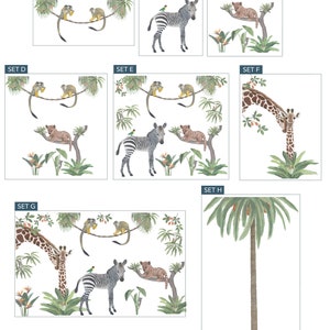 Safari Animals Fabric Wall Stickers Life-size Jungle Theme Wall Decals for Nurseries and Children's Rooms image 7