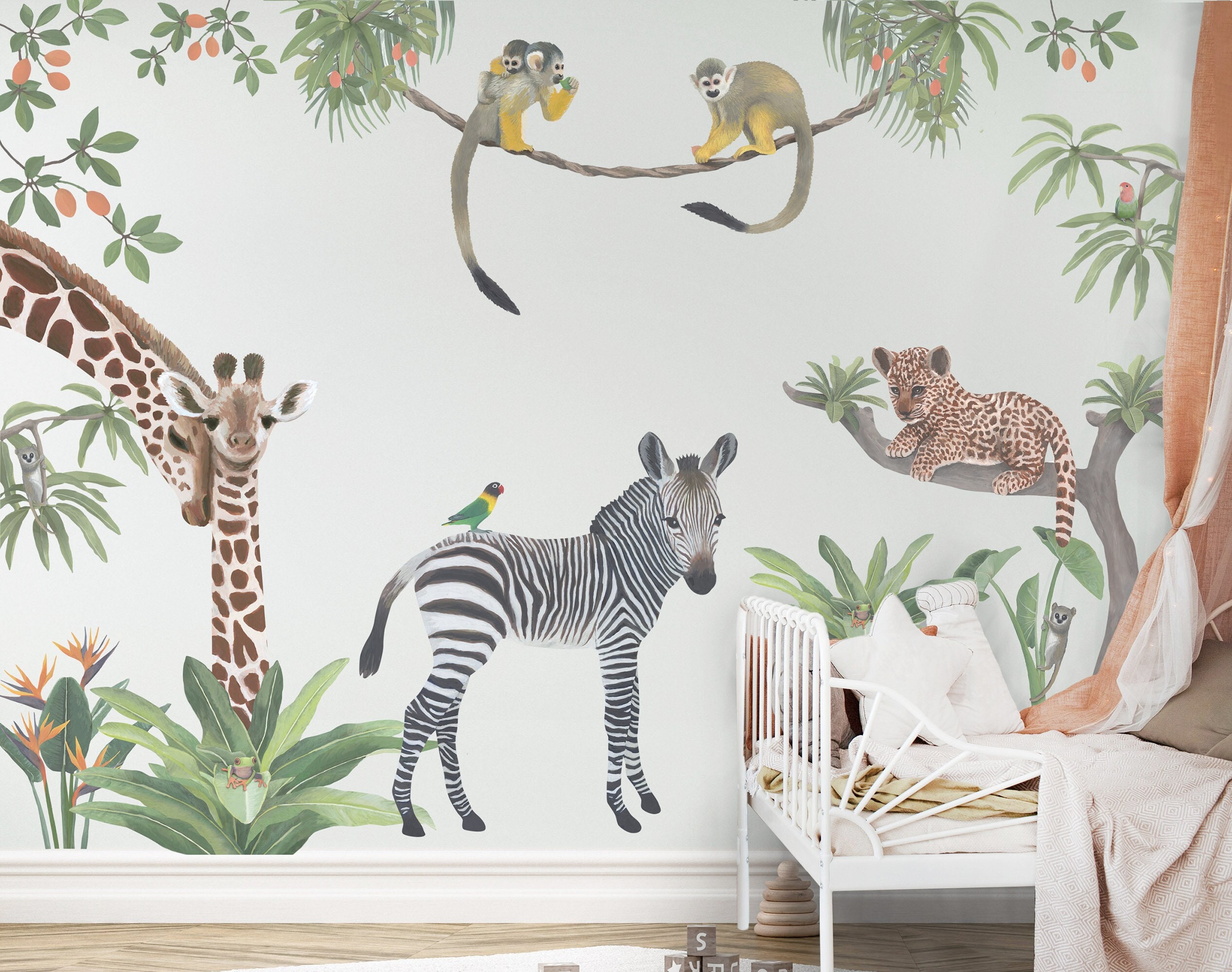Jungle Safari Wall Decal Sticker Scene ABDL Nursery