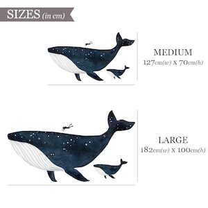 The Whale and the Diver Fabric Wall Sticker image 3