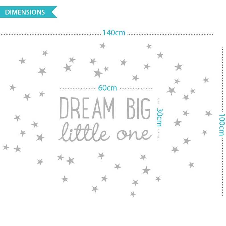 Dream Big Little One fabric wall sticker image 4