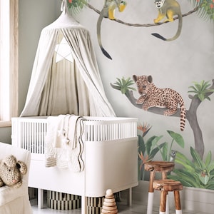 Safari Animals Fabric Wall Stickers Life-size Jungle Theme Wall Decals for Nurseries and Children's Rooms image 4