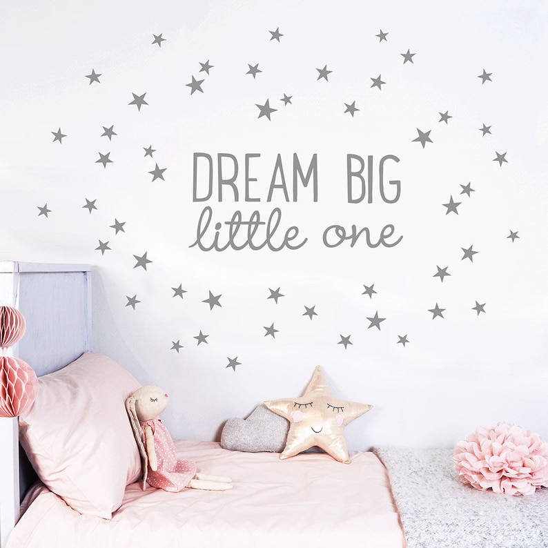 Dream Big Little One fabric wall sticker image 1