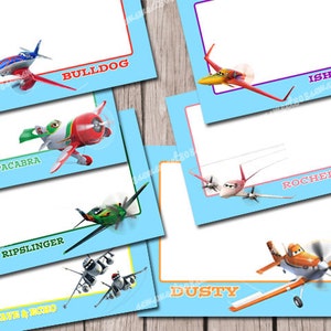 SOFORTIGER DOWNLOAD Flugzeug Food Labels Blank Gefaltet Zelt Stil DIY Printable