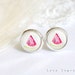 Watercolor watermelon stud earrings, silver vintage tiny stud earring everyday jewelry Post earrings, free gift box,,Modern Minimalist, Z065