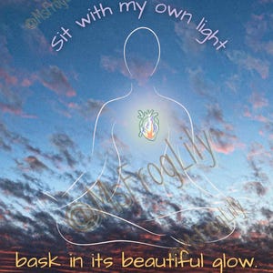 Glow of being – Affirmationskarten Set – 3 von der Natur inspirierte Designs – Digitale Selbstfürsorge-Kunst