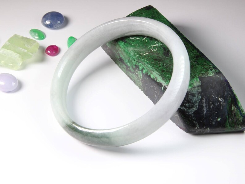2 1364 Jade Bangle size 56 Burma Jadeite