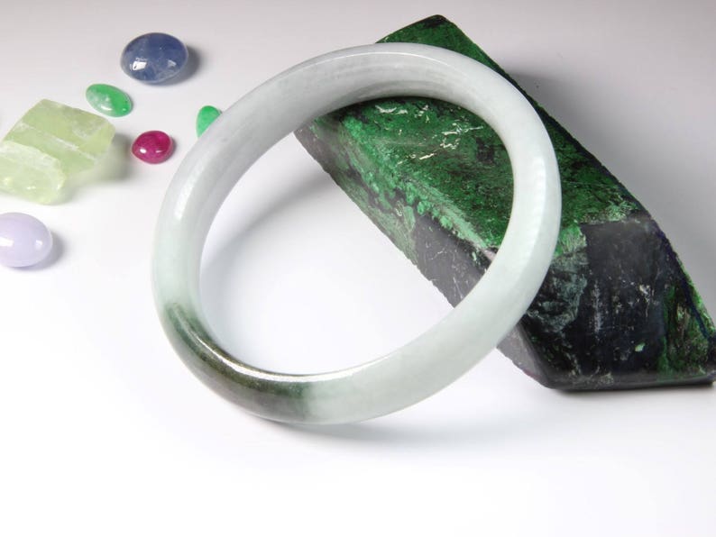 2 1364 Jade Bangle size 56 Burma Jadeite