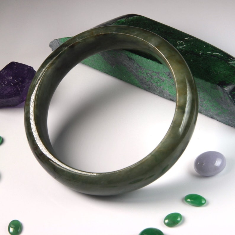 Jade Bangle size 55 Burma Jadeite 2 1164