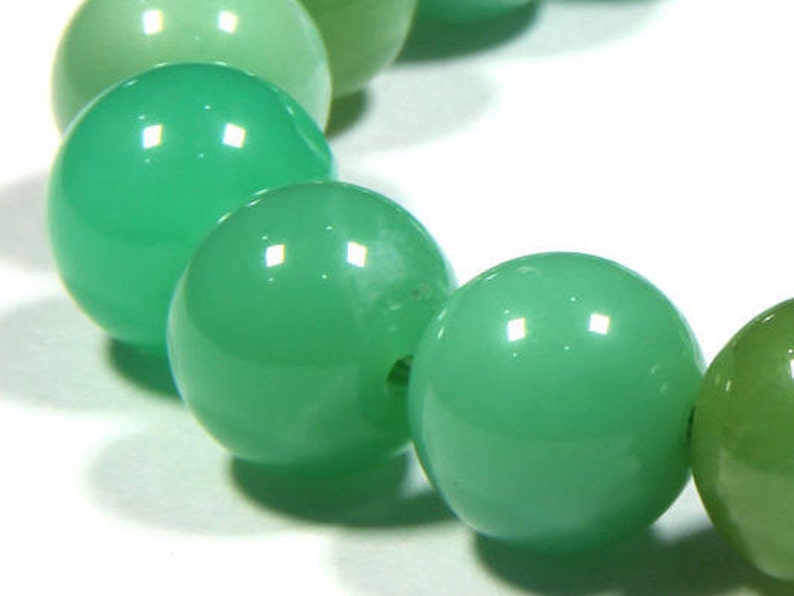 Rare Beads Chrysoprase 18 x 11mm Beads 22g Wrist 6 34 Stretch Bracelet