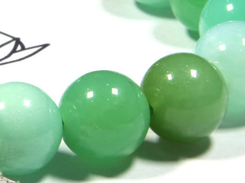 Rare Beads Chrysoprase 18 x 11mm Beads 22g Wrist 6 34 Stretch Bracelet