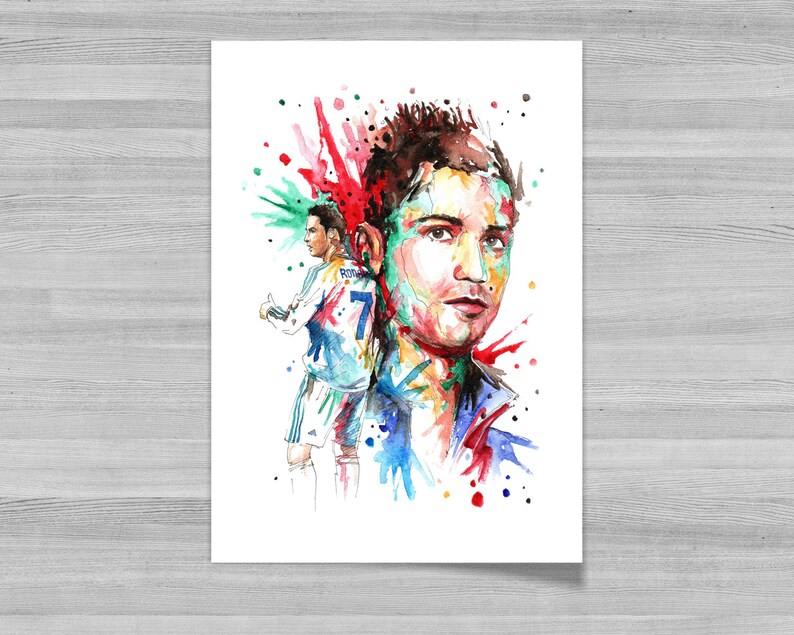 CRISTIANO RONALDO REAL MADRID GICLEE CANVAS ART