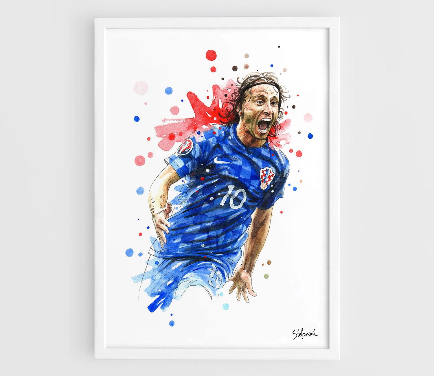 Download Luka Modric Croatia UEFA Euro France 2016 A3 Wall Art Print