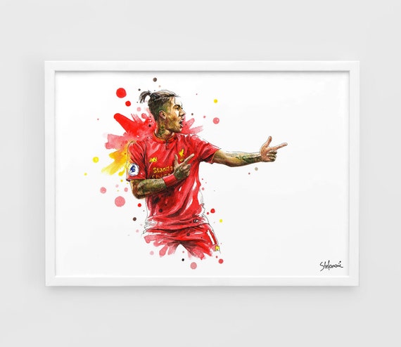 Roberto Firmino Liverpool Wall Art Print Poster of the | Etsy
