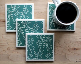 Handmade Coasters - Coasters - Drink Coasters - Tile Coasters - Ceramic Coasters - Ceramic Tile Coasters - Coaster Set - Table Coasters