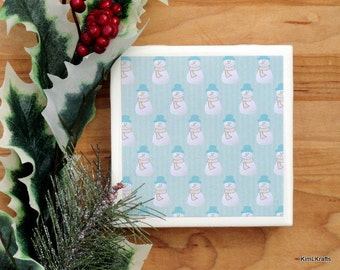 Tile Coasters - Ceramic Coasters - Snowman Coasters - Ceramic Tile Coasters - Coaster Set - Table Coasters - Winter Coasters - Coaster