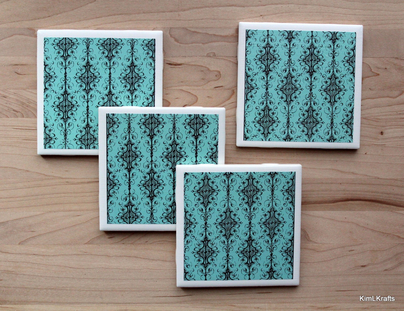 Coasters Tile Vintage Coasters Handmade Coasters Etsy