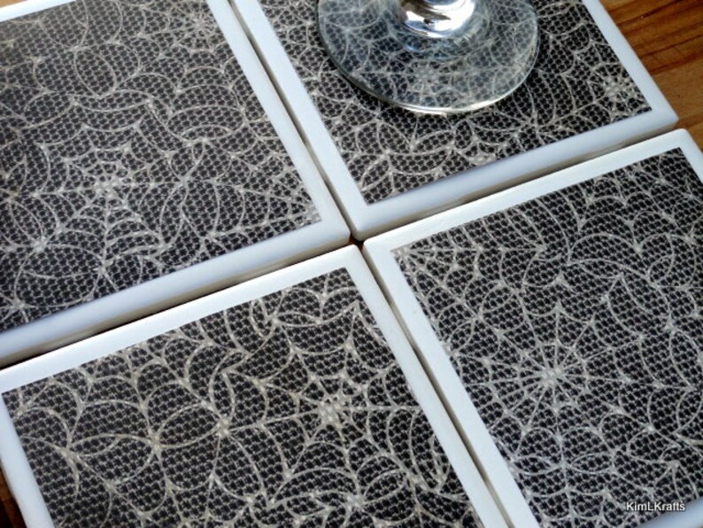 Download Spider Web Coasters Halloween Coasters Coasters Tile | Etsy