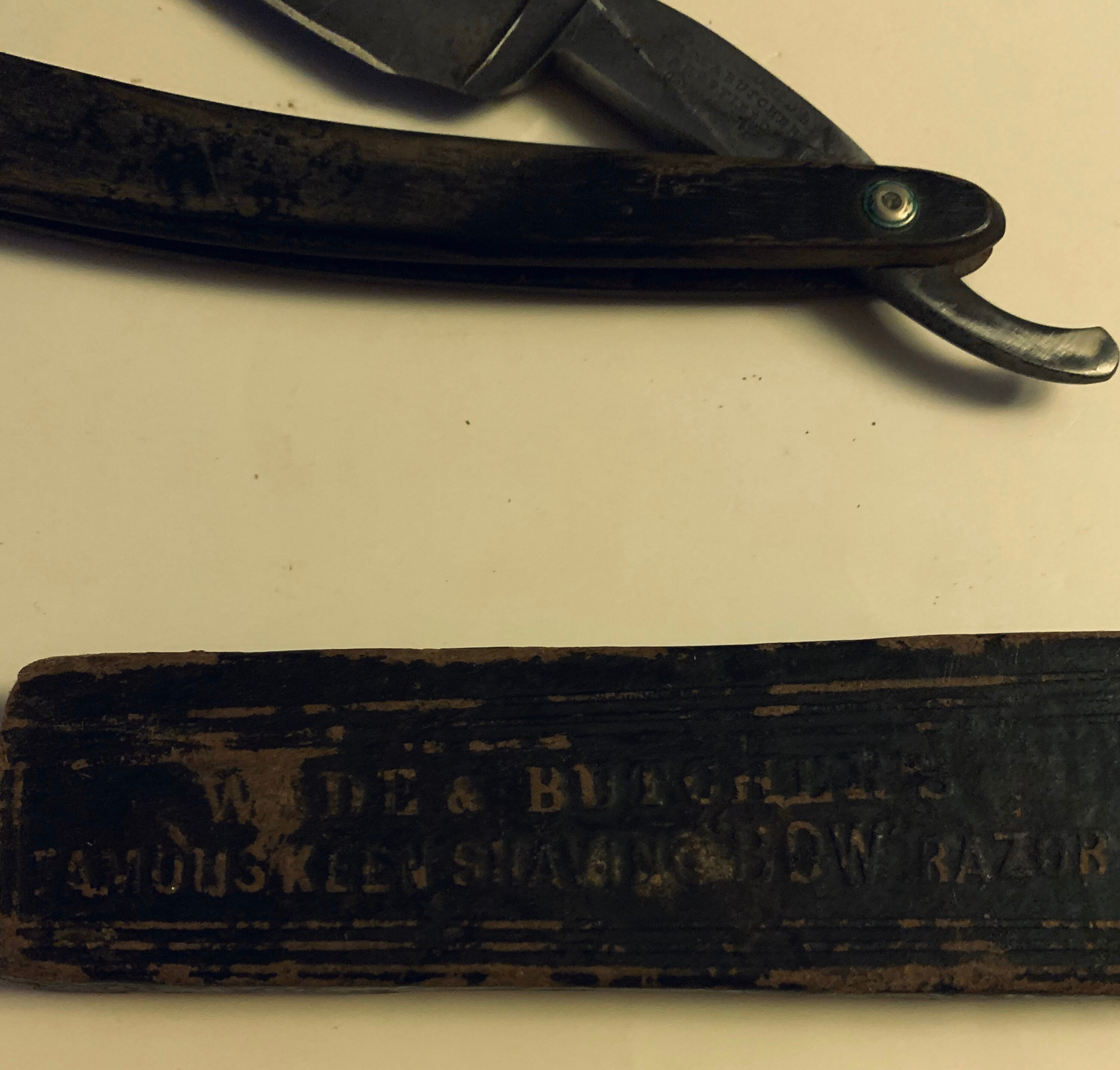 Vintage Wade and Butchers Straight Edge Barbers Knife Etsy