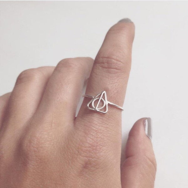 SALE Deathly Hallows Sterling Silver Ring