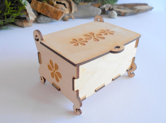 wedding box Laser Cut Engraved Box 4/"x6/" trinket