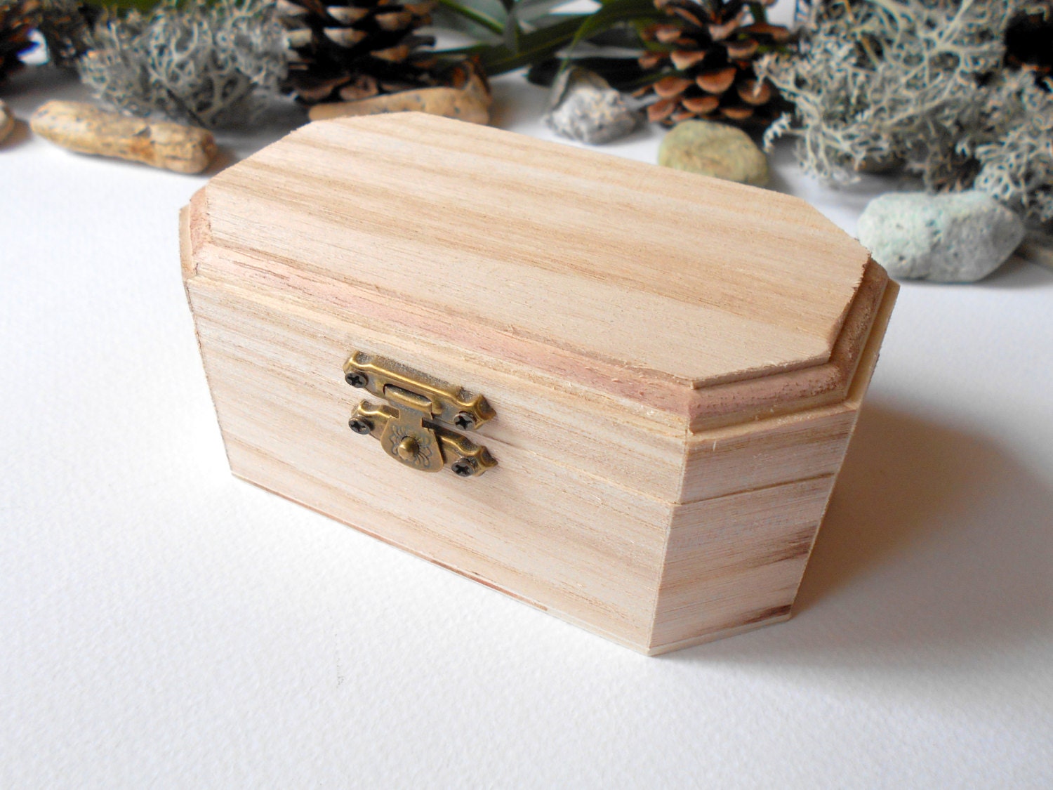 Wooden box small six side box unfinished wooden box with Etsy