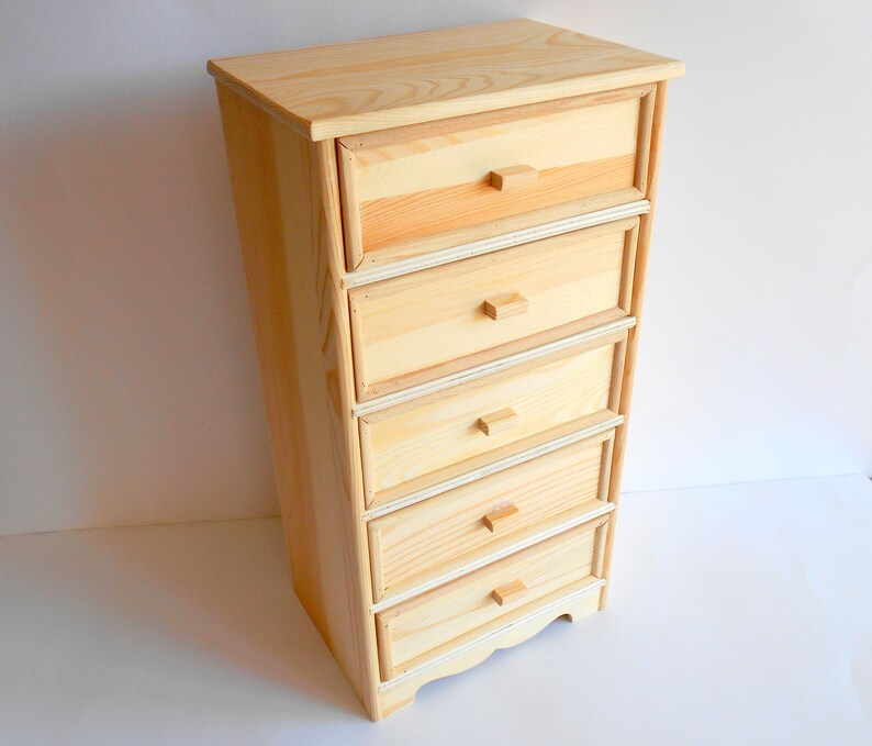 Wooden Drawers Box 5 Drawers Jewelry Chest Of Drawers Etsy