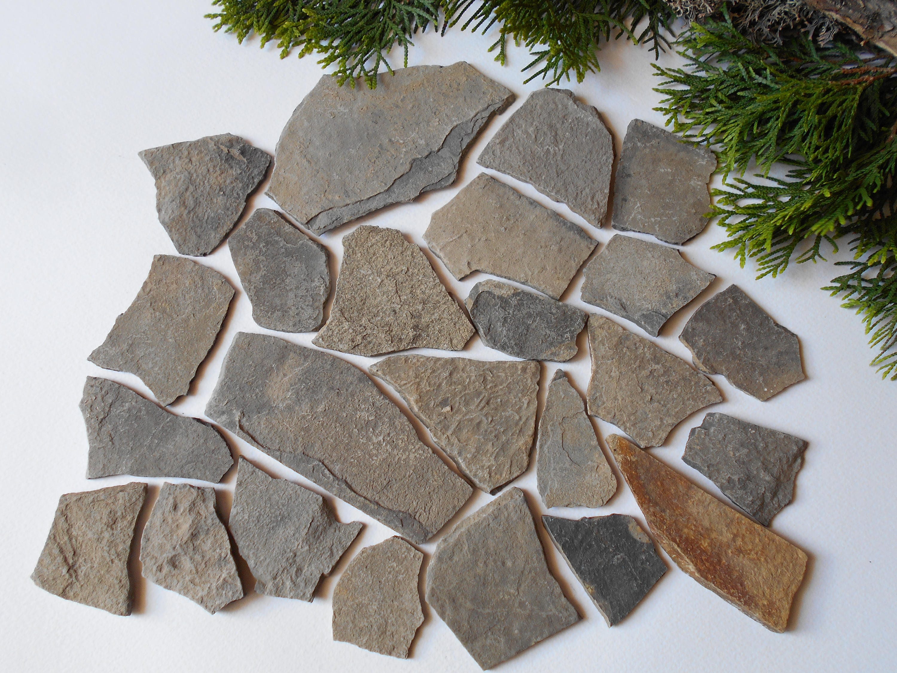 Craft Stones set of 10 Flat Rocks Mountain stone plates Etsy