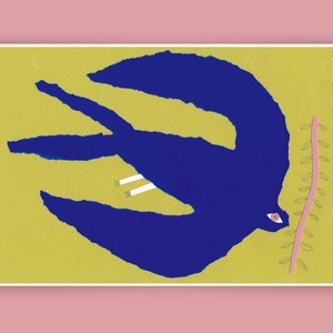 Rondine – Stampa FineArt, Stampa Artistica, Poster, Decorazione, Poster, Rondine, Primavera, Estate, Astratto, Carta Ritagliata