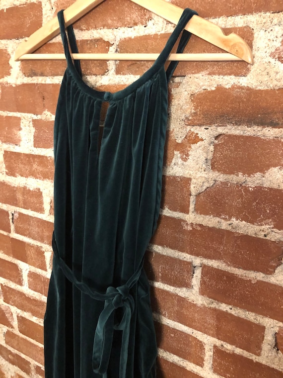 Vintage Lanz Velvet Maxi Crossback Dress