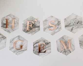 marble letters etsy