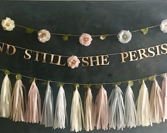 Fall boho tissue tassel garland, boho baby shower, boho bridal shower, boho gender reveal, boho little pumpkin decor