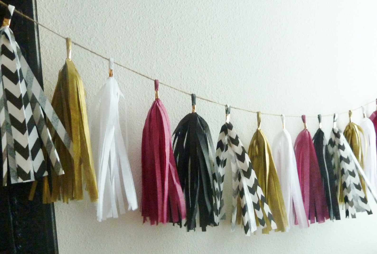 Maroon White Gold Tassel Garland Graduation Banner Black Etsy Canada
