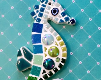 Seahorse DIY Mosaic Craft Kit for adults and children by Lily Mosaics