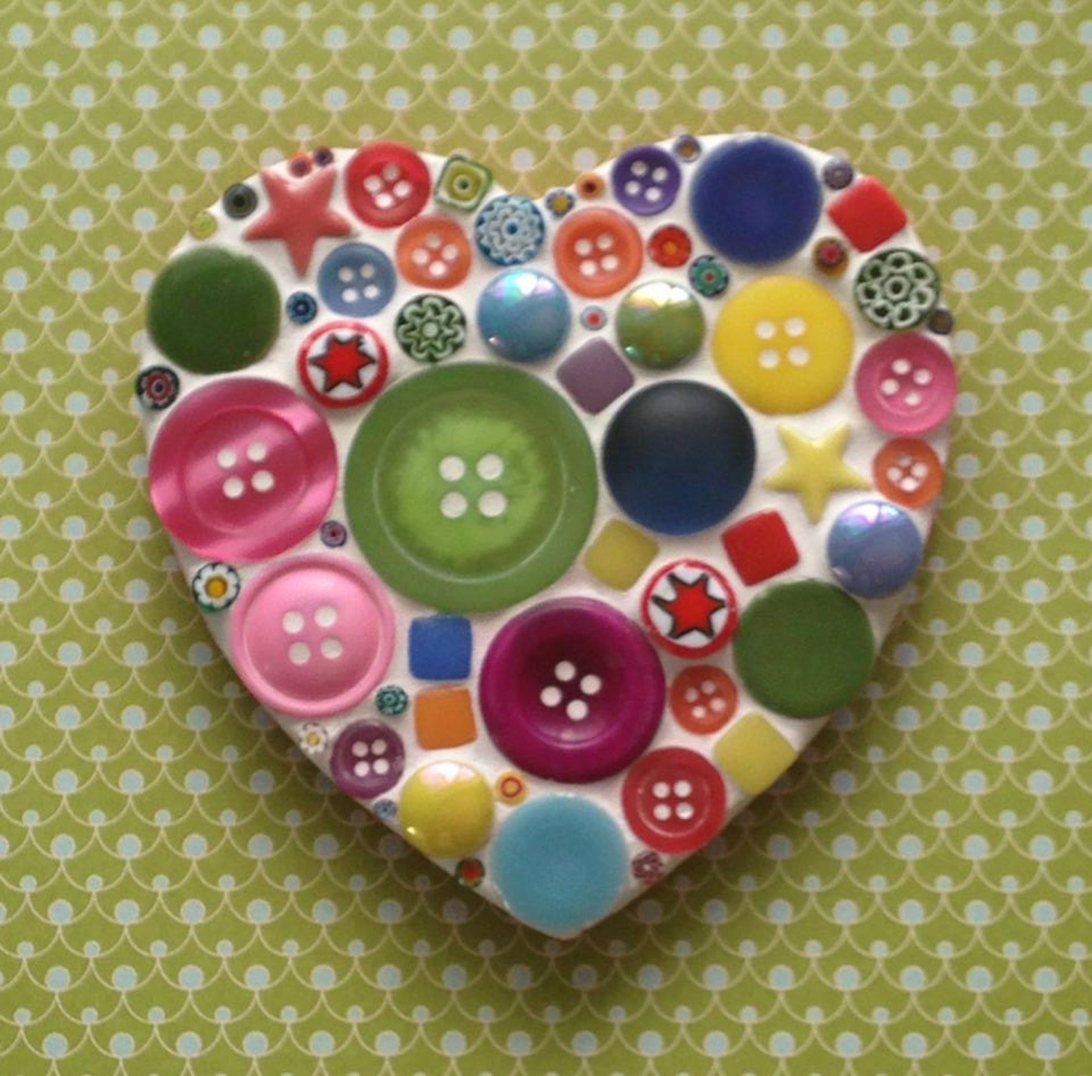 Multicoloured Heart D.I.Y. Mosaic Craft Kit for Adults and Children by