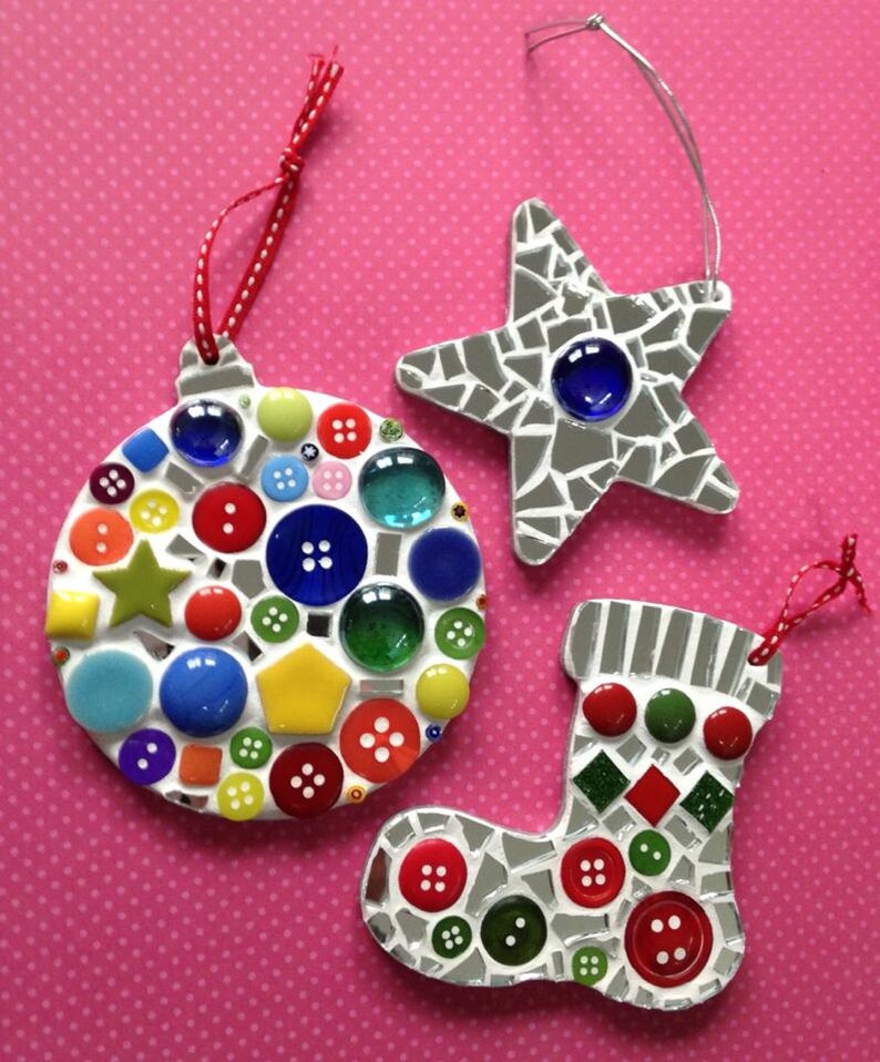 Christmas Tree D.I.Y. Mosaic Craft Kit for adults and children Etsy