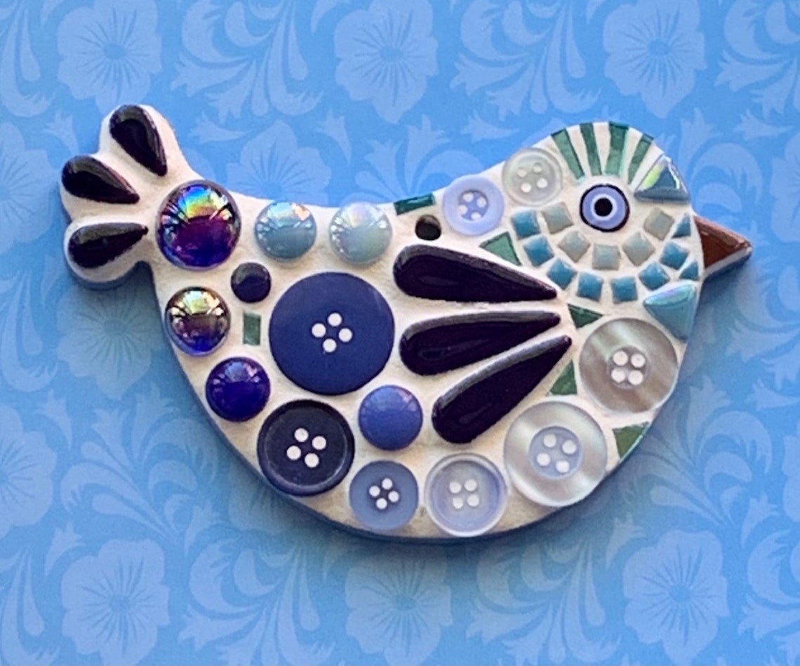 Blue Bird D.I.Y. Mosaic Kit for Adults and Children by Lily Etsy