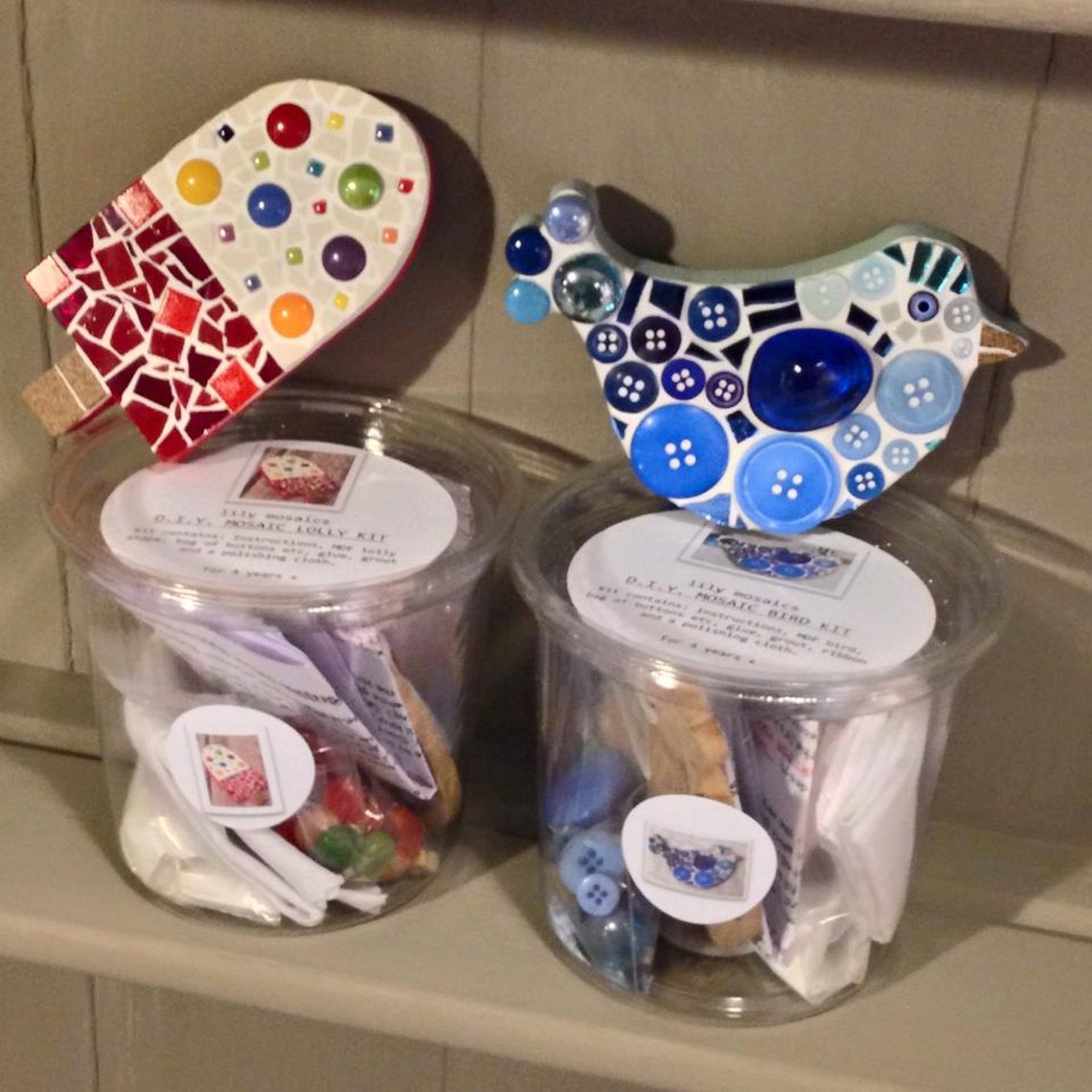 Fun Lily Mosaics D.I.Y. Mosaic Bird Kit for adults and Etsy