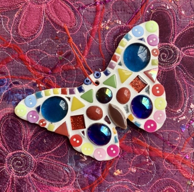 Butterfly D.I.Y. Mosaic Craft Kit for Adults and Children by Etsy