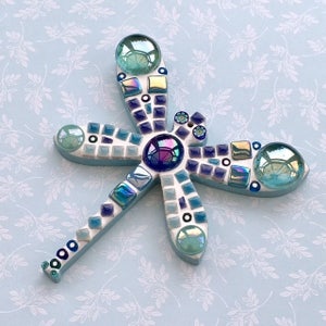 Blue Dragonfly DIY Mosaic Craft Kit for adults and children by Lily Mosaics Beginner Level No Cutting Required