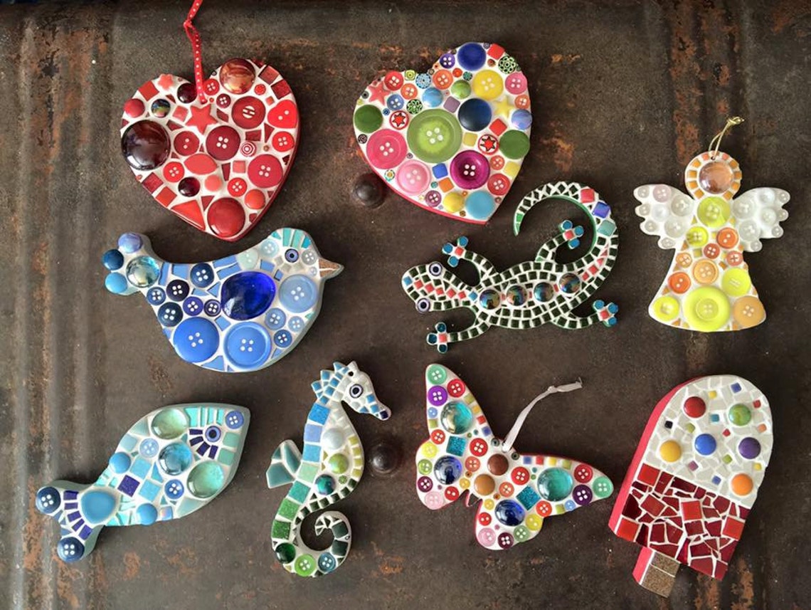 Seahorse DIY Mosaic Craft Kit for adults and children by Lily Etsy