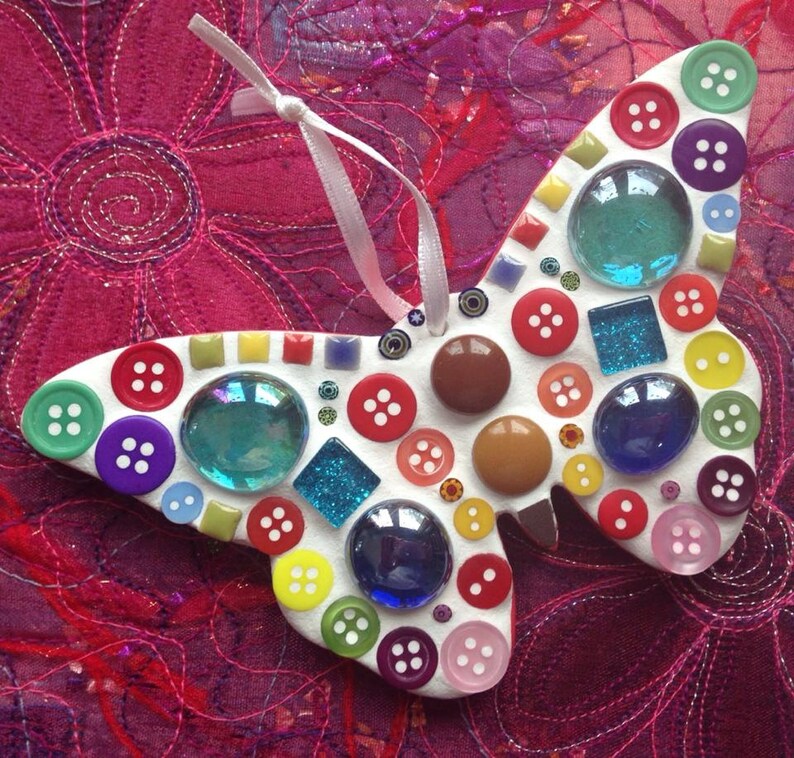 Butterfly D.I.Y. Mosaic Craft Kit for Adults and Children by Etsy