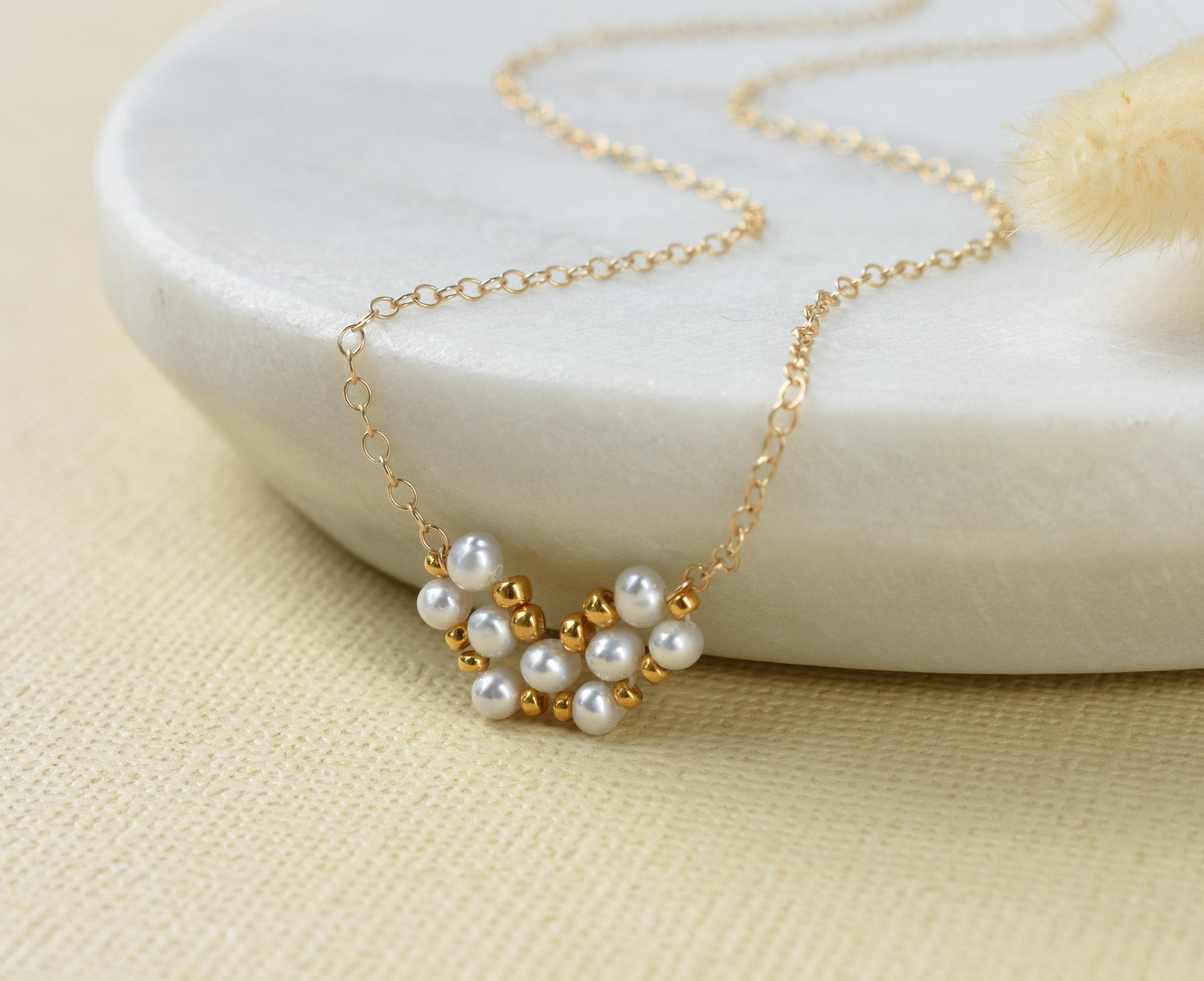 14k Pearl Choker - Etsy