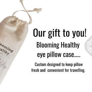 Eye Pillow Weighted Scented or Unscented Drawstring Cotton Gift Bag Self Care Purple Bloom image 5