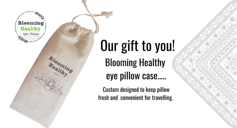 Eye Pillow Weighted Scented or Unscented Drawstring Cotton Gift Bag Self Care Purple Bloom image 5