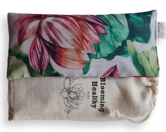 Eye Pillow | Weighted | Scented or Unscented | Drawstring Cotton Gift Bag | Self Care | Lotus Bloom