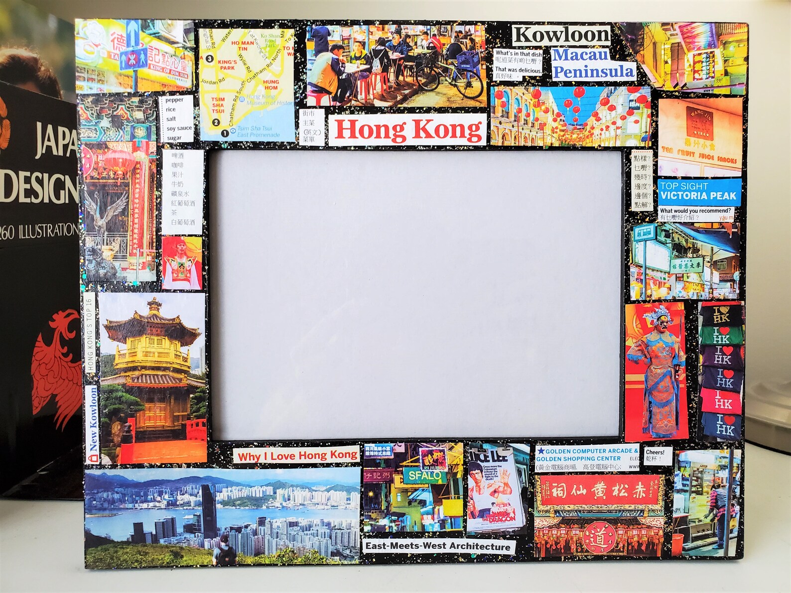 Hong Kong Travel Theme Collage Wooden Frame for 5x7 photo Etsy