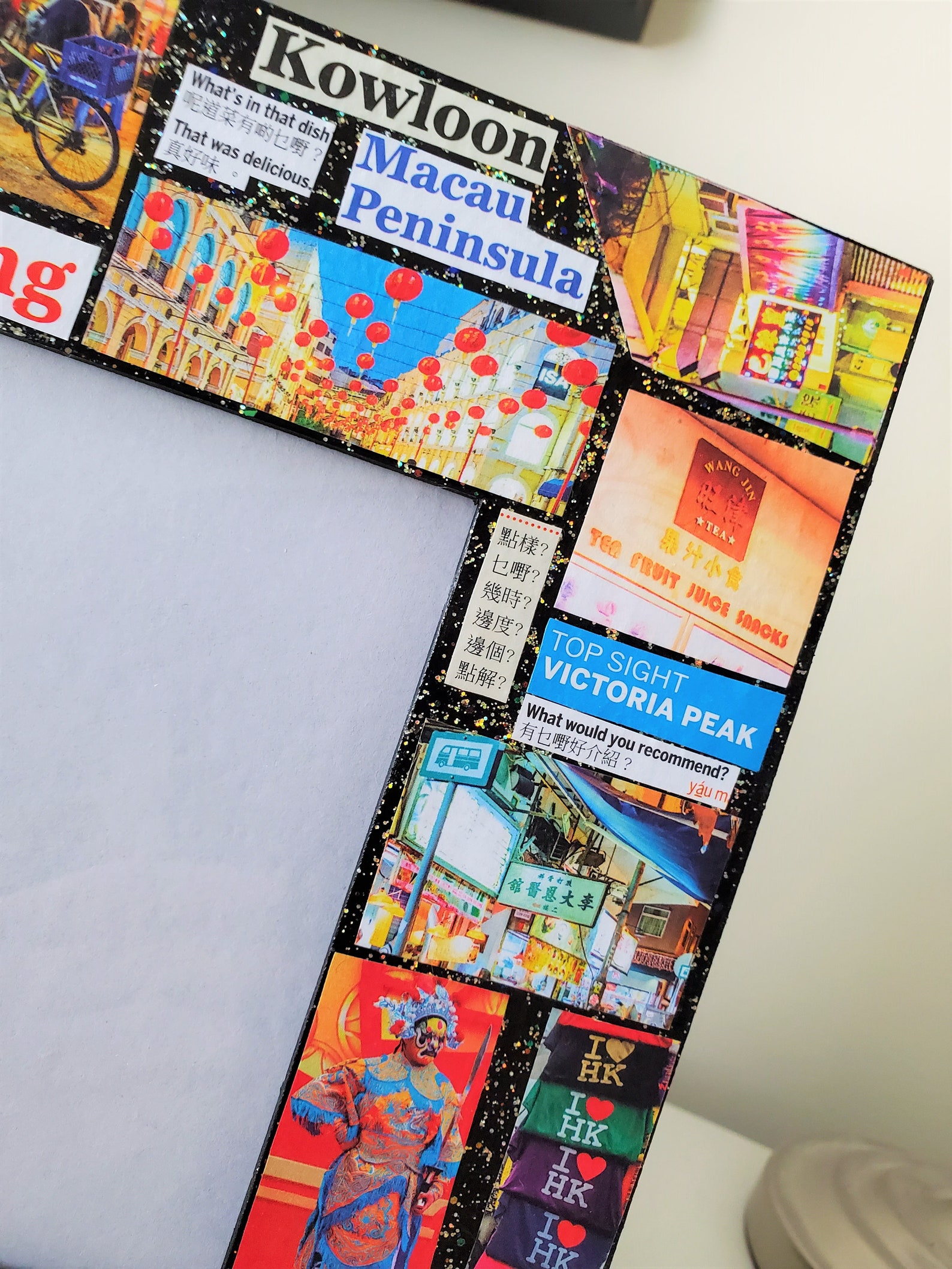 Hong Kong Travel Theme Collage Wooden Frame for 5x7 photo Etsy