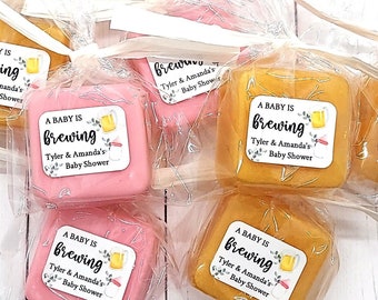 A Baby is Brewing, Beer Baby Shower, Beer Scented Soap Baby Shower Favor, Girl, Pink, Couples Baby Shower, Brewery Baby Shower, Co-Ed Shower